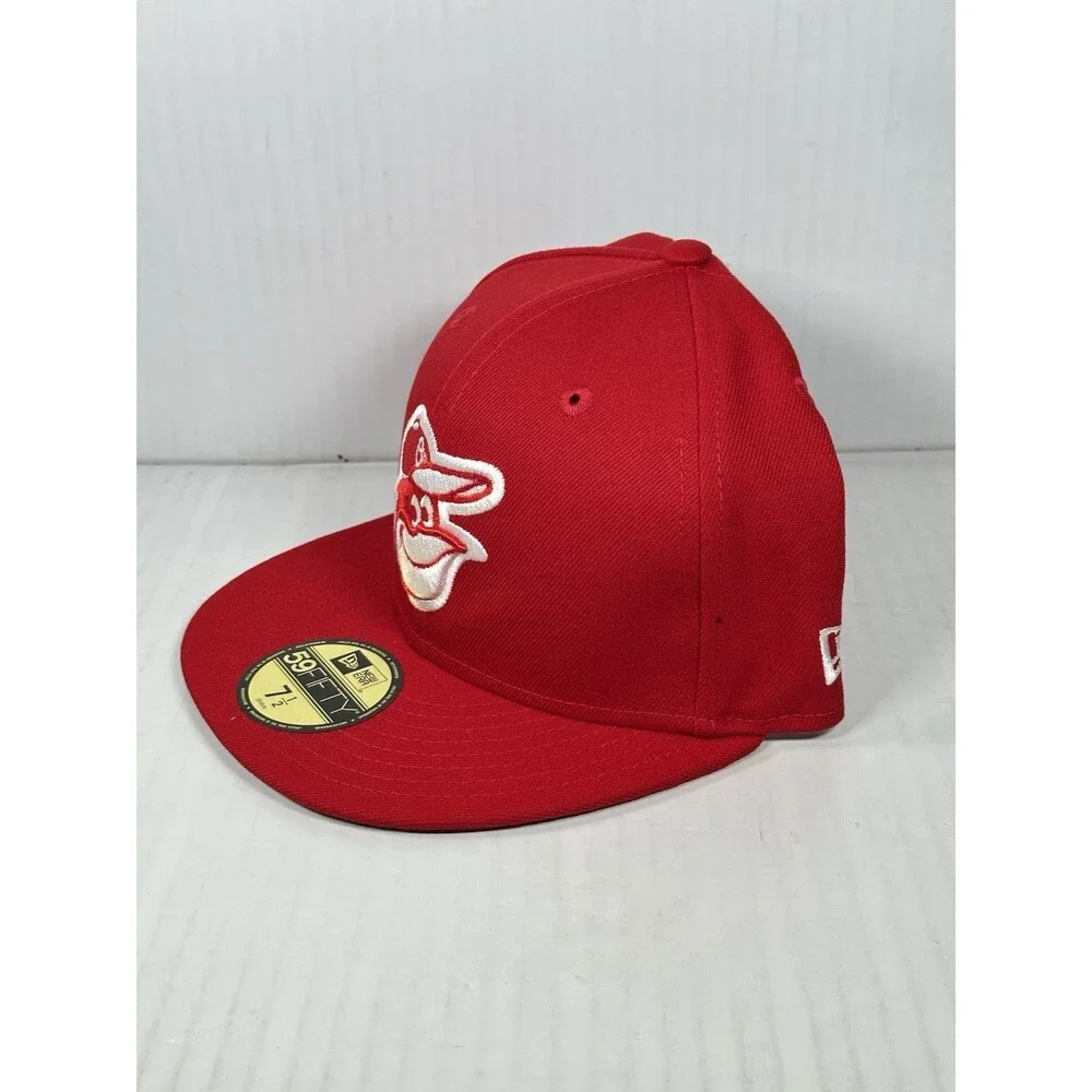 New Era Baltimore Orioles 59FIFTY Fitted MLB Hat Cap Side Patch Size 7 1/2 NWT